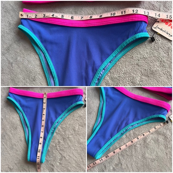 NWT Free People OneOne Two-Piece Ribbed Swimsuit Brenda Gaby Crop Surf  Bilbao - Picture 16 of 16